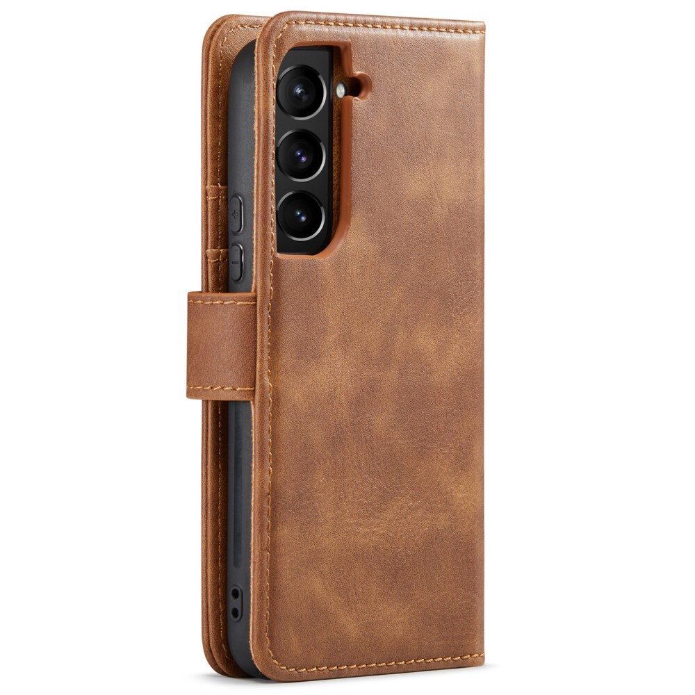 Samsung Galaxy S24 Pungetui med aftageligt cover, Cognac