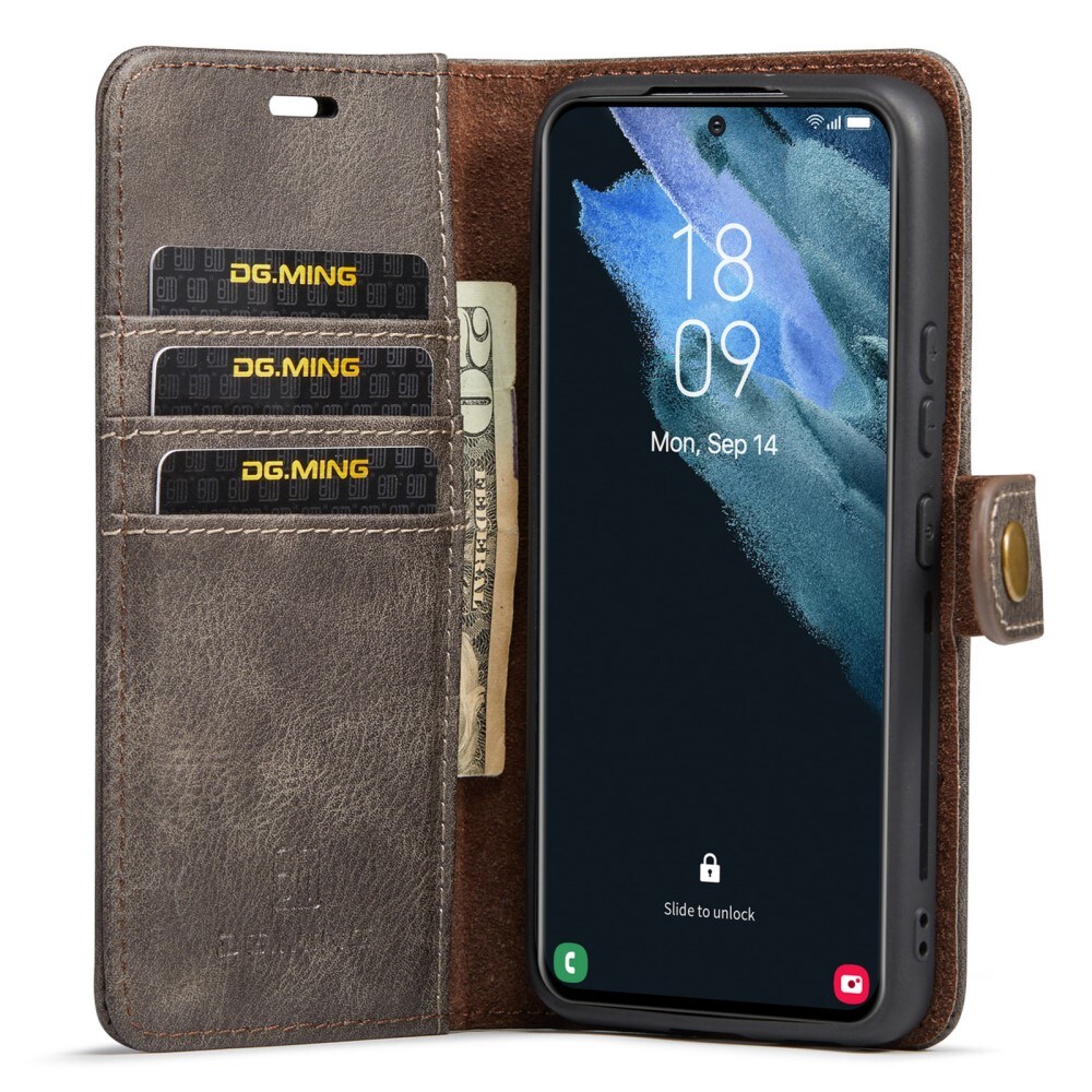 Samsung Galaxy S24 Pungetui med aftageligt cover, Brown