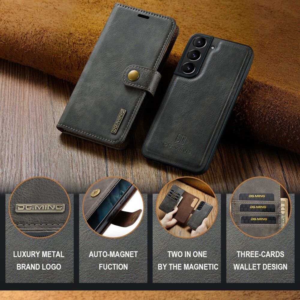 Samsung Galaxy S24 Pungetui med aftageligt cover, Brown