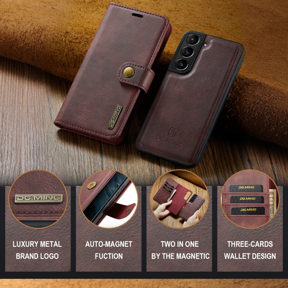 Samsung Galaxy S24 Pungetui med aftageligt cover, Red