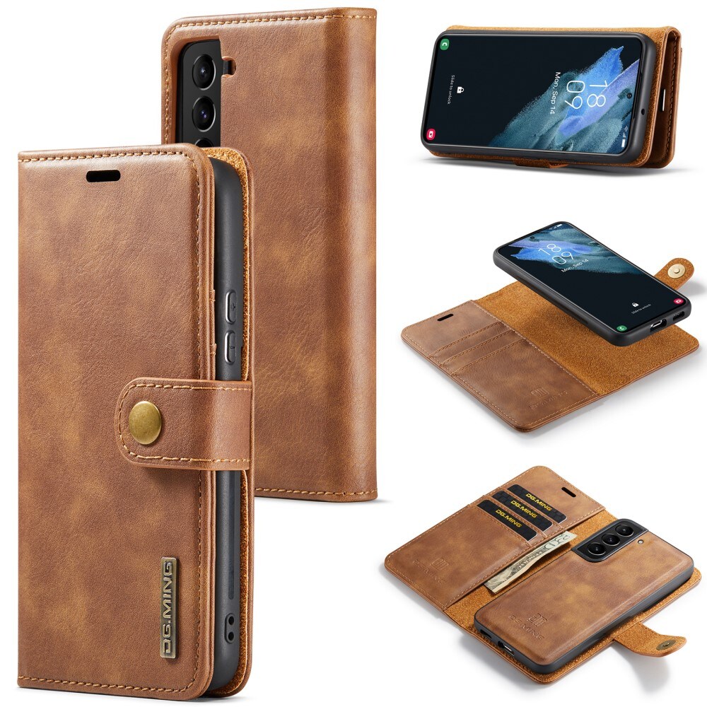 Samsung Galaxy S24 Plus Pungetui med aftageligt cover, Cognac