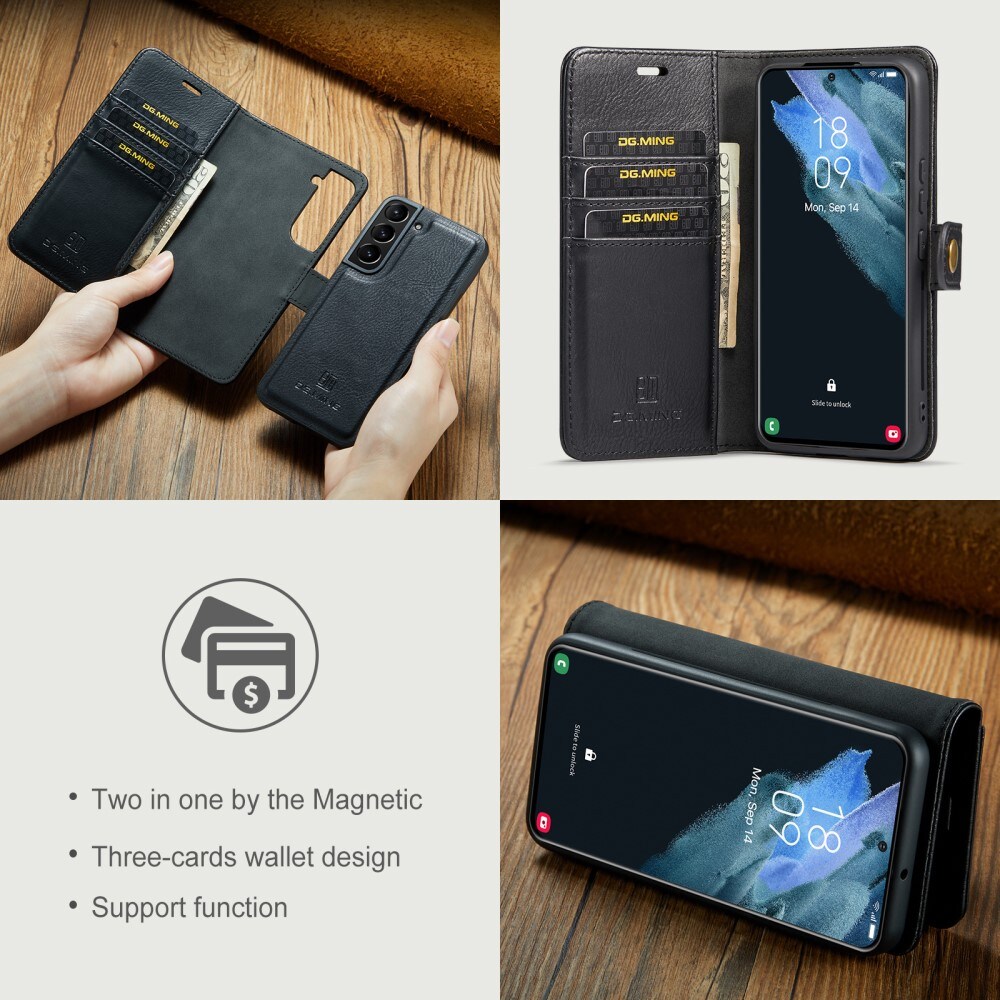 Samsung Galaxy S24 Plus Pungetui med aftageligt cover, Black