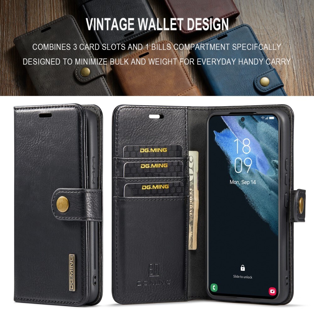 Samsung Galaxy S24 Plus Pungetui med aftageligt cover, Black