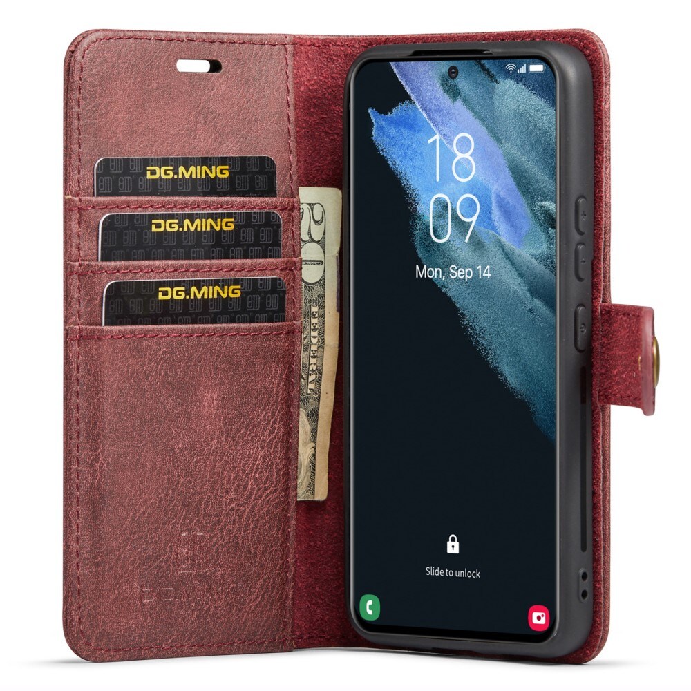 Samsung Galaxy S24 Plus Pungetui med aftageligt cover, Red