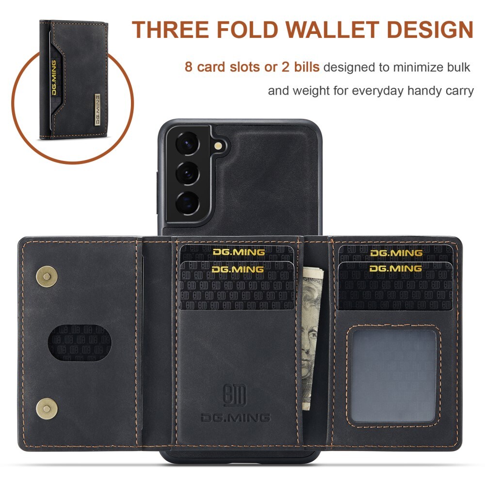 Samsung Galaxy S24 Plus Cover med aftagelig pung, Sort
