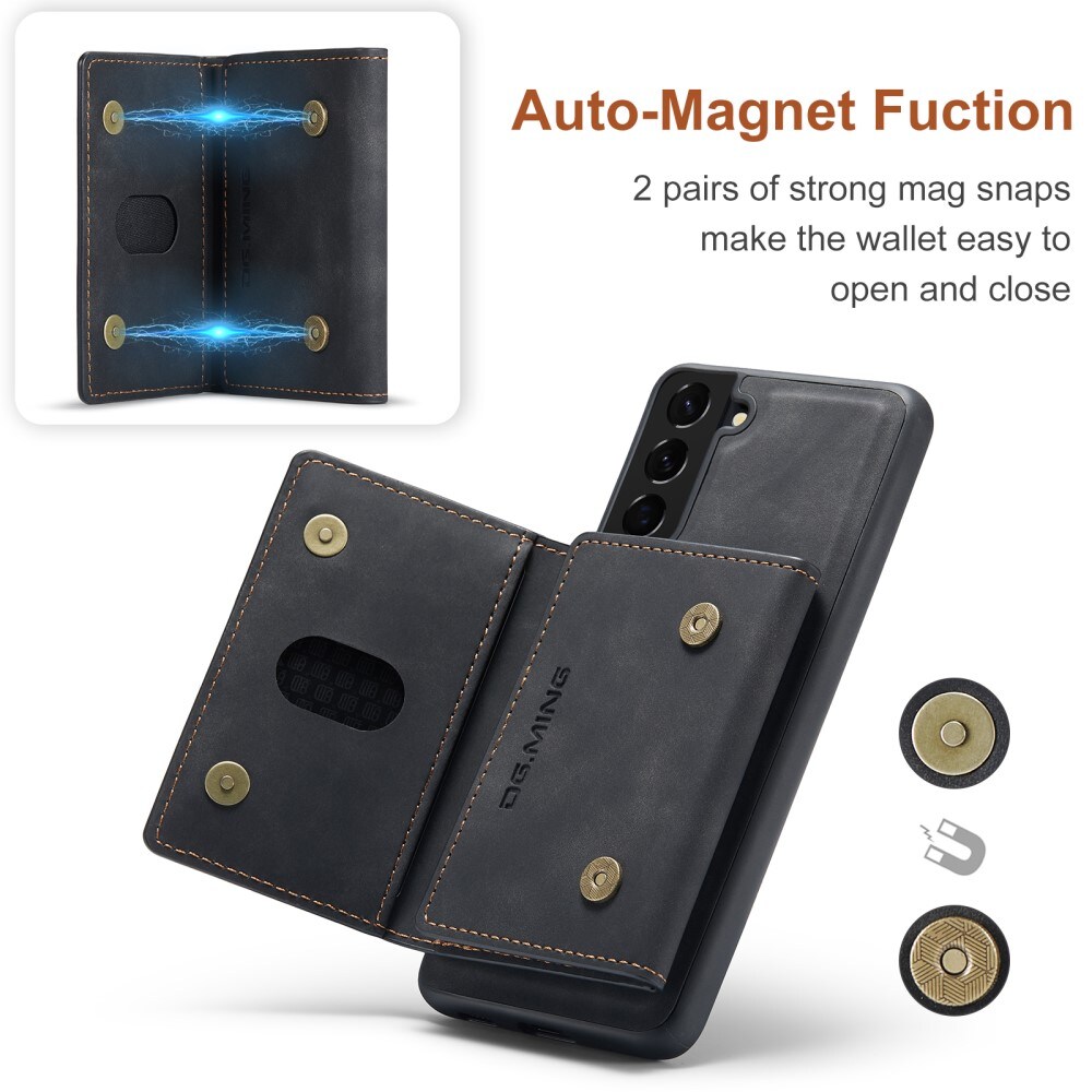 Samsung Galaxy S24 Plus Cover med aftagelig pung, Sort