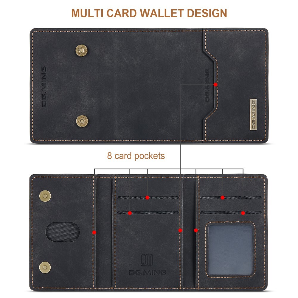 Samsung Galaxy S24 Plus Cover med aftagelig pung, Sort