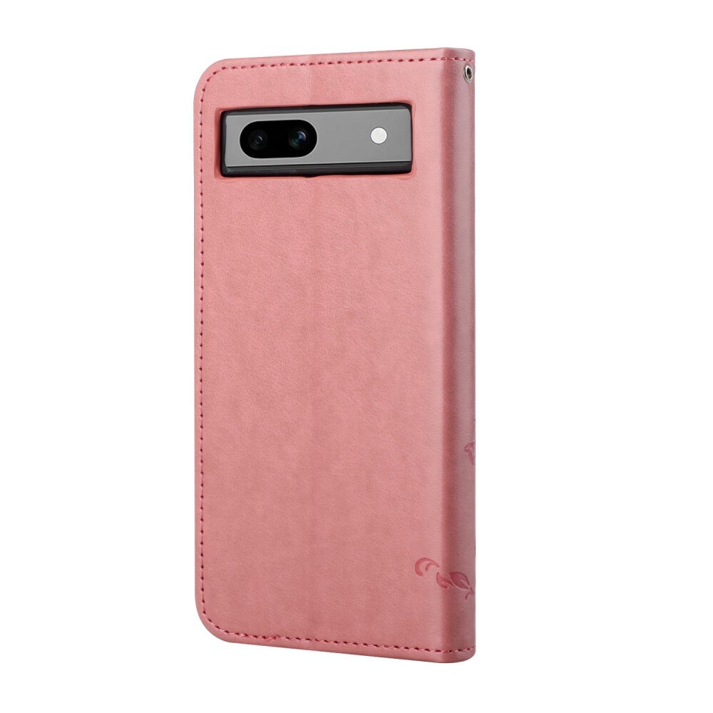 Google Pixel 8a Mobiletui med sommerfugle, Lyserød