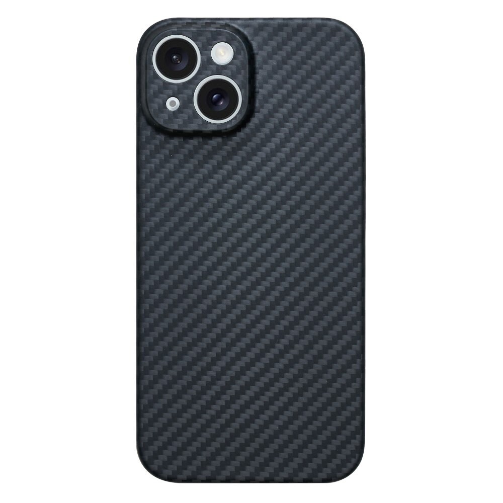iPhone 15 Slankt cover i aramidfiber, Sort