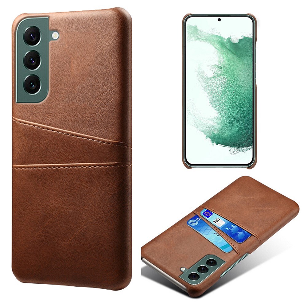 Samsung Galaxy S25 Smart cover med 2 kortholdere, Brun