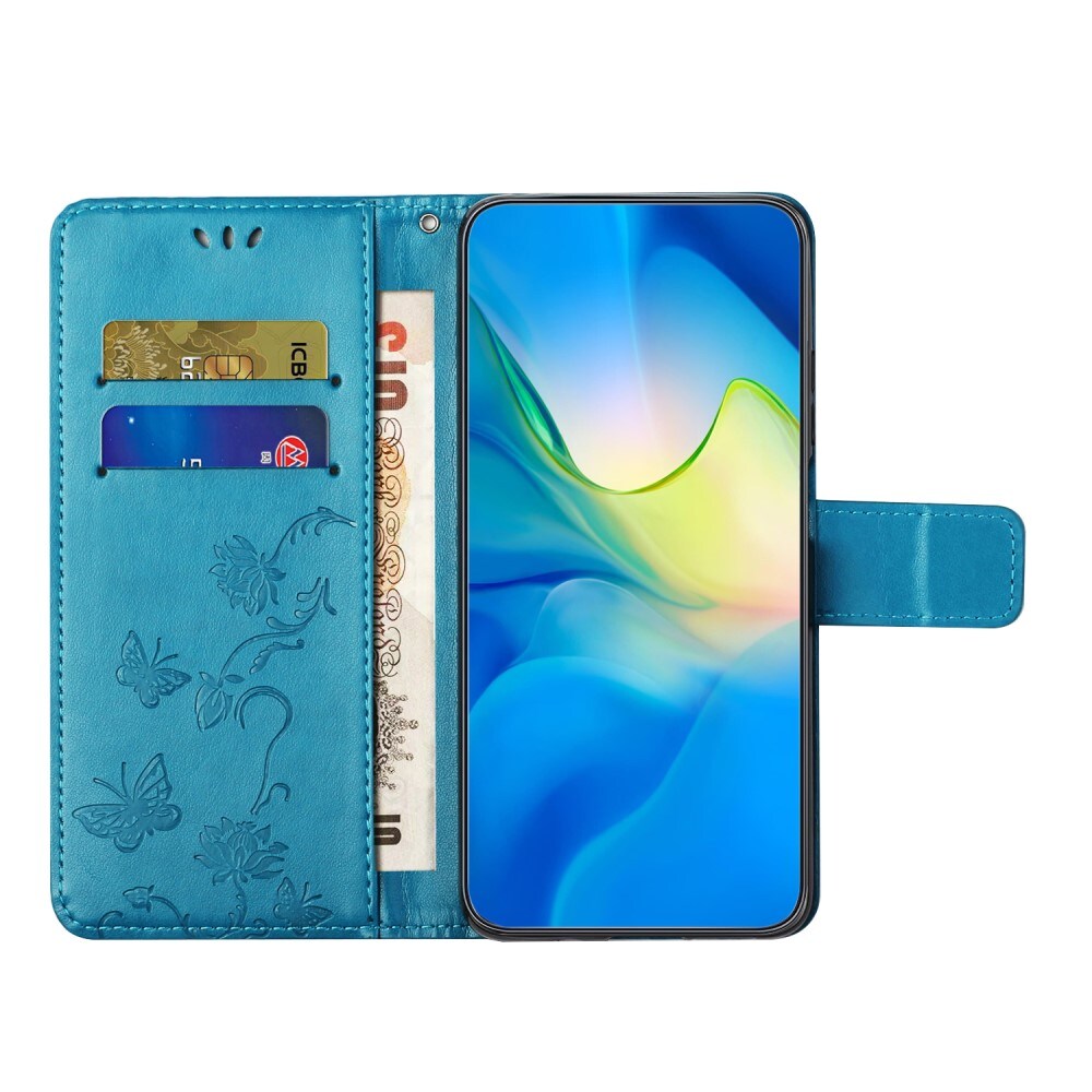 Samsung Galaxy A35 Mobiletui med sommerfugle, Blå