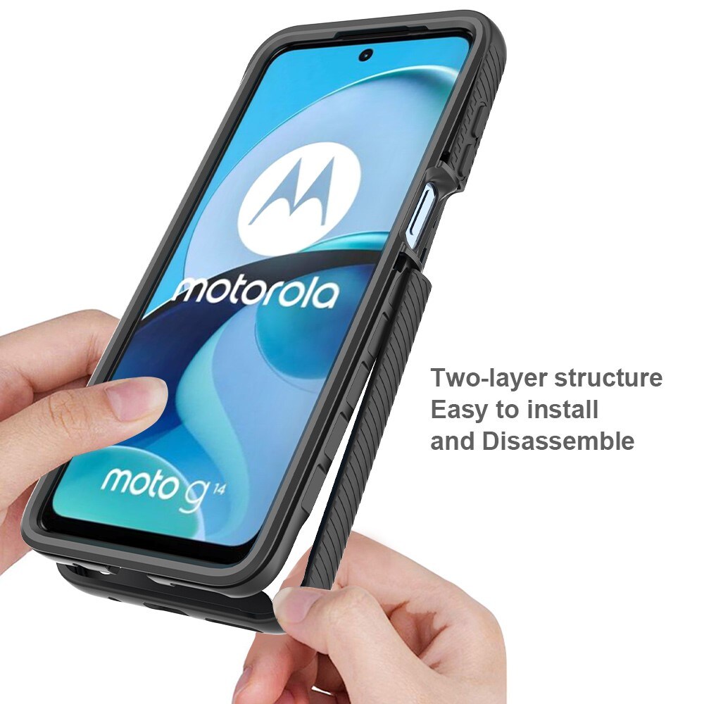 Motorola Moto G14 Mobilcover Full Protection, Sort