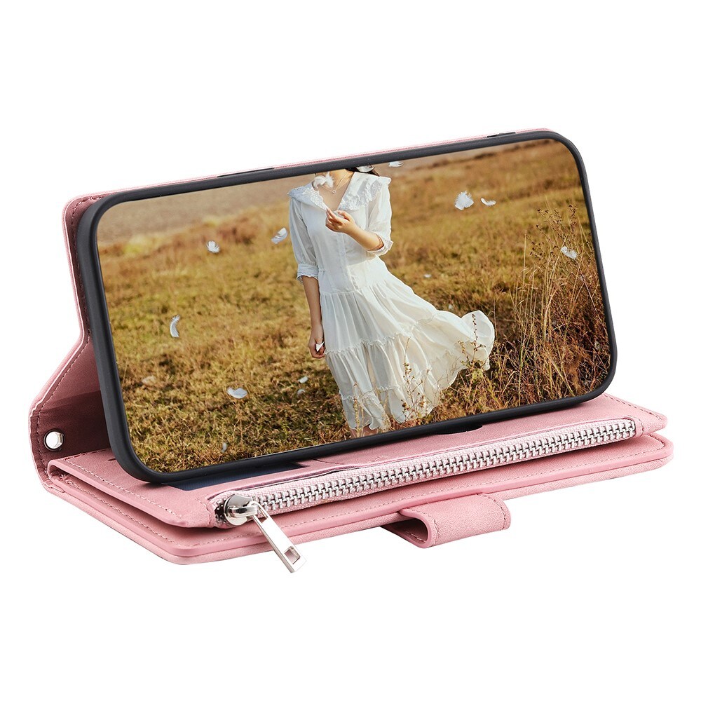 Samsung Galaxy A55 Quiltet pungtaske, Lyserød