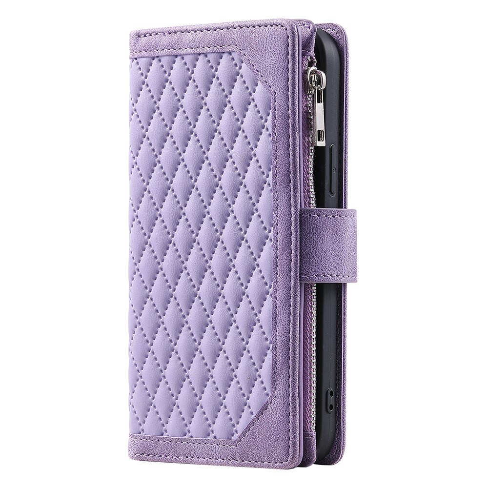 Samsung Galaxy A55 Quiltet pungtaske, Lilla