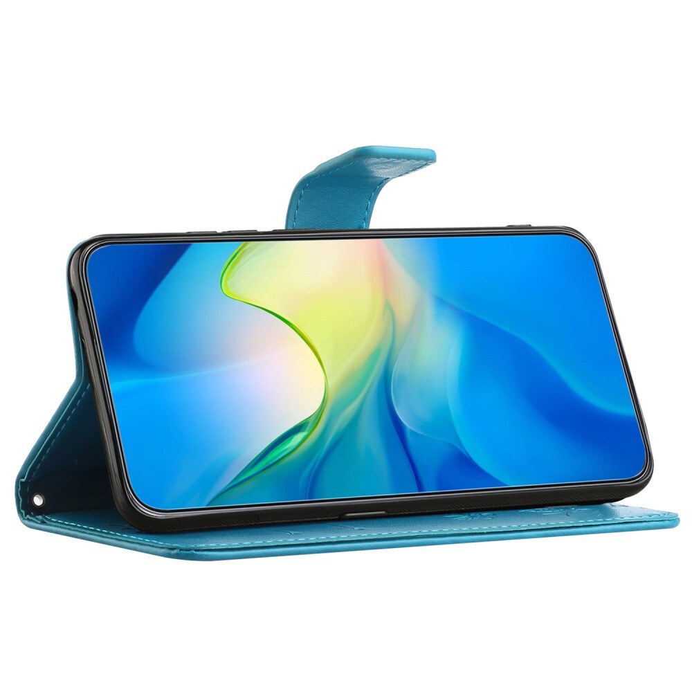 Samsung Galaxy A55 Mobiletui med sommerfugle, Blå