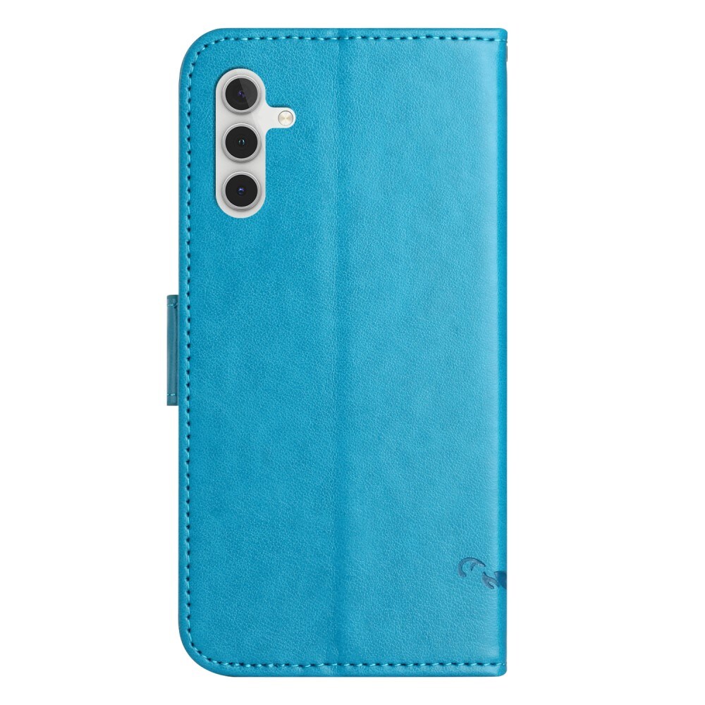 Samsung Galaxy A55 Mobiletui med sommerfugle, Blå