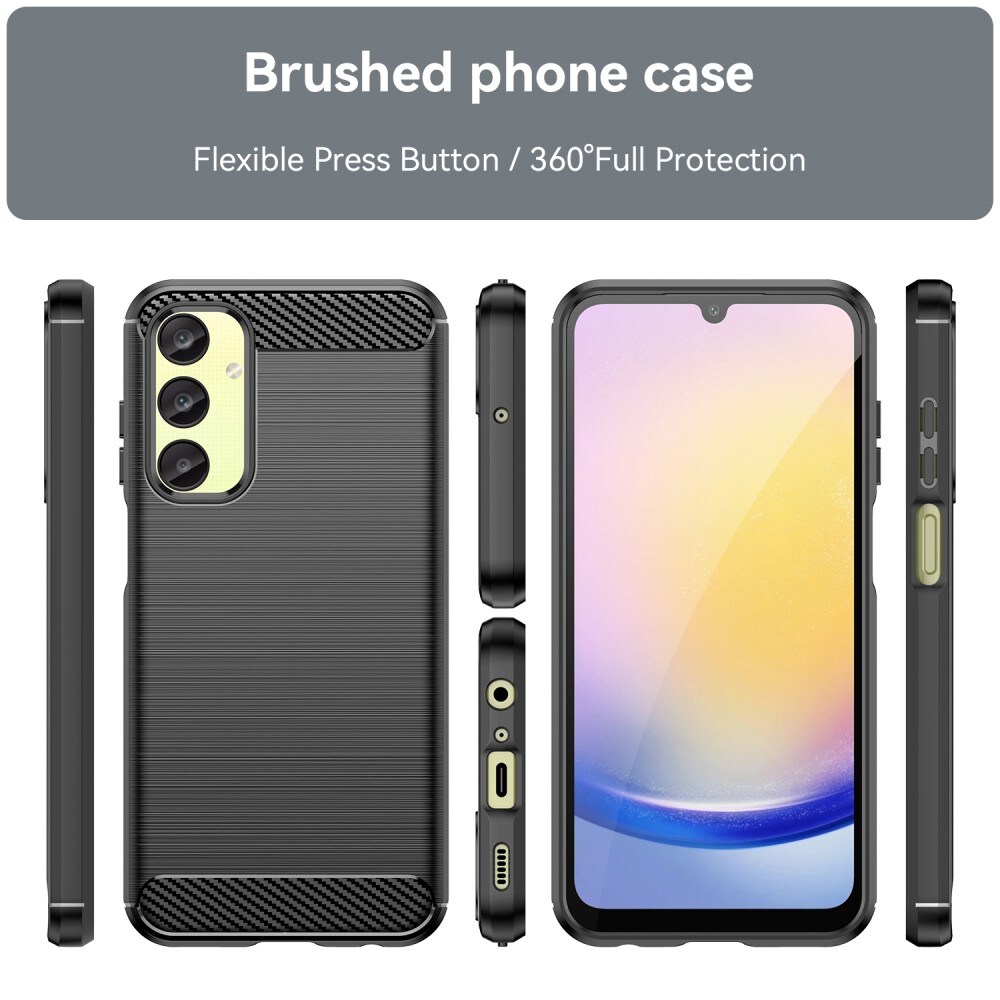 Samsung Galaxy A25 TPU-cover Brushed, Sort