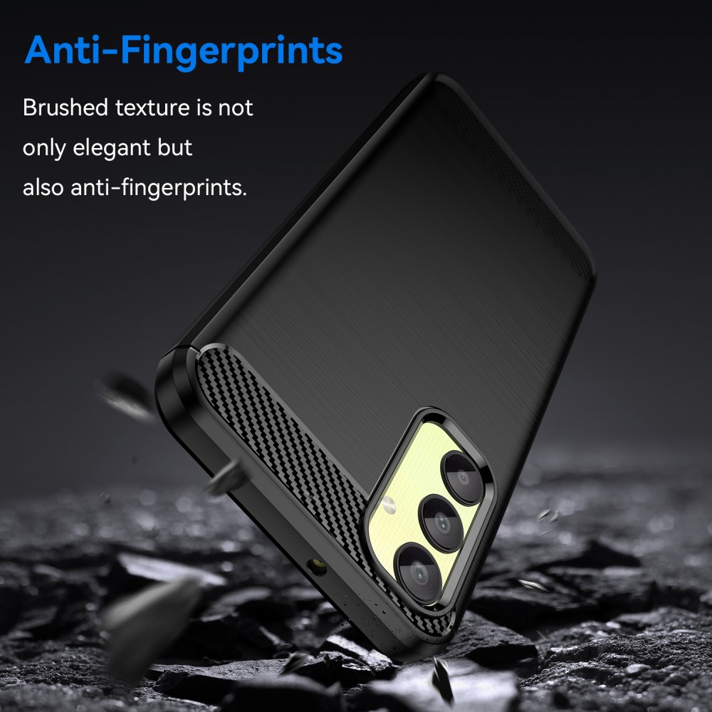 Samsung Galaxy A25 TPU-cover Brushed, Sort