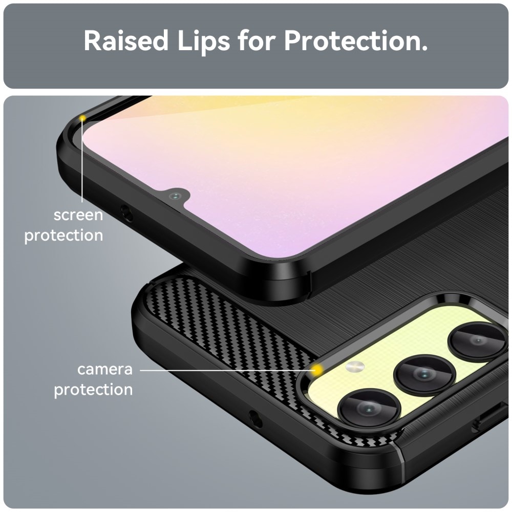 Samsung Galaxy A25 TPU-cover Brushed, Sort