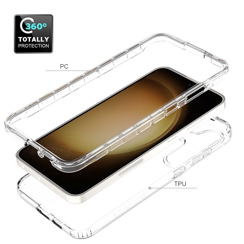 Samsung Galaxy S24 Stødsikkert mobilcover med beskyttelsesramme Gennemsigtig