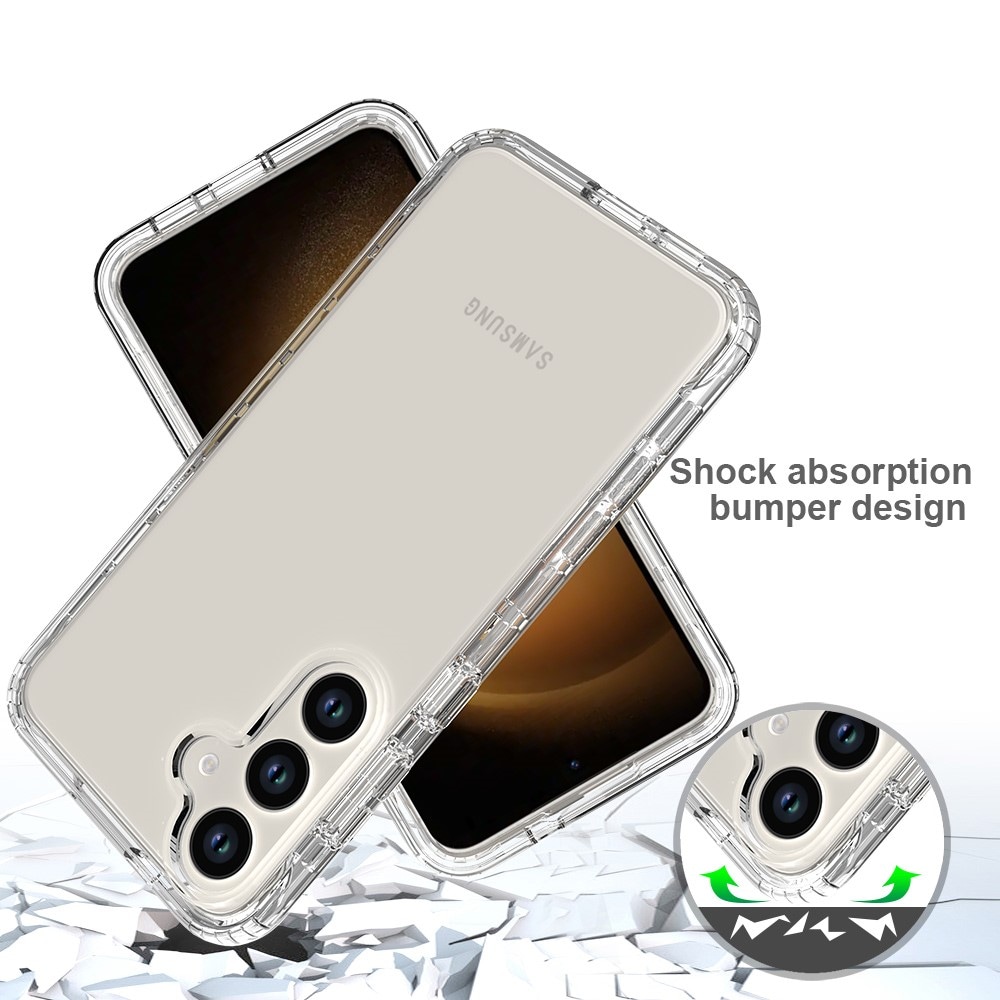 Samsung Galaxy S24 Stødsikkert mobilcover med beskyttelsesramme Gennemsigtig