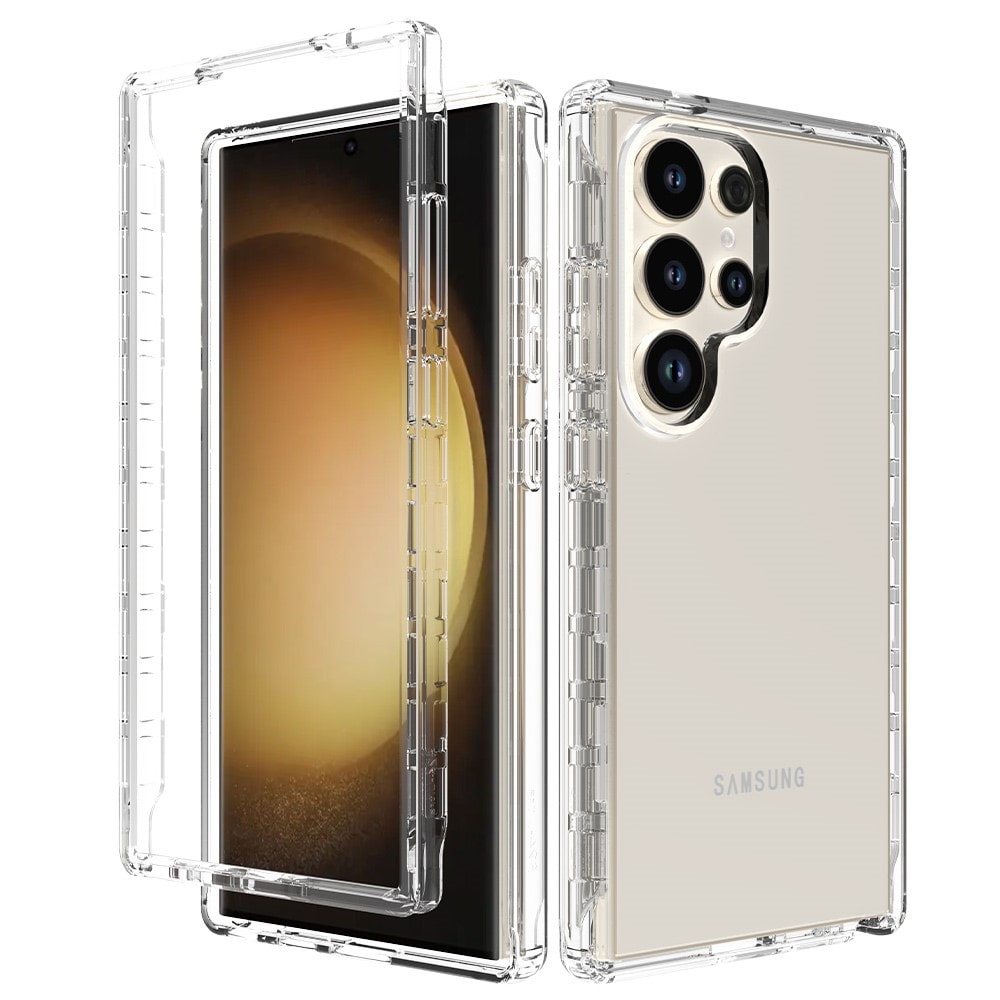 Samsung Galaxy S24 Ultra Stødsikkert mobilcover med beskyttelsesramme Gennemsigtig