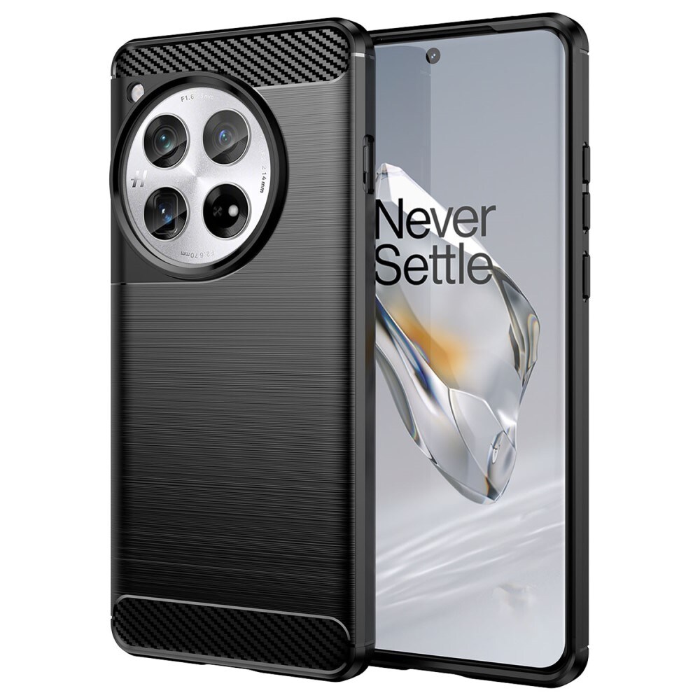  OnePlus 12 TPU-cover Brushed, Sort