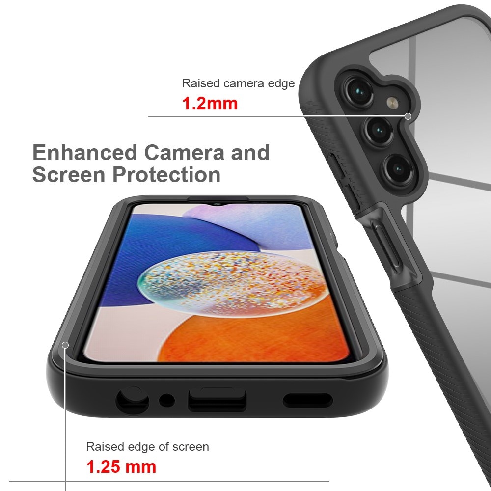 Samsung Galaxy A15 Stødsikkert mobilcover med beskyttelsesramme Sort
