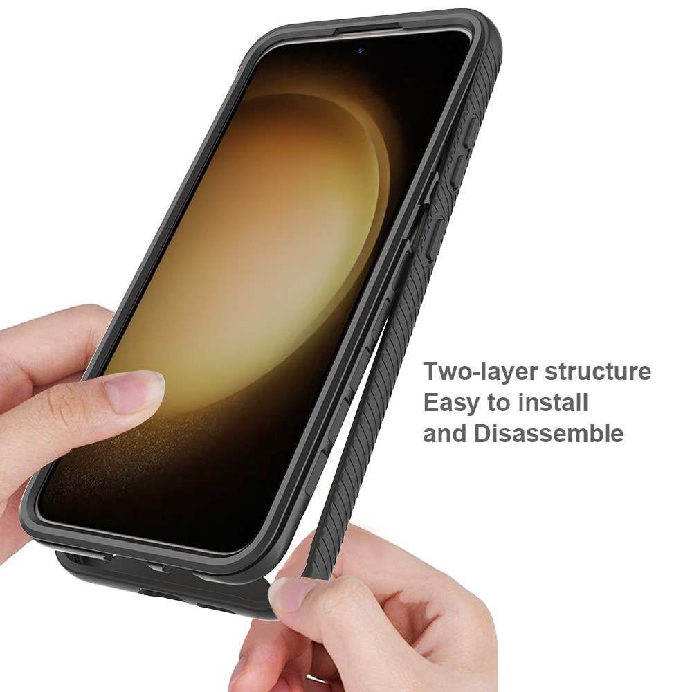 Samsung Galaxy S24 Plus Stødsikkert mobilcover med beskyttelsesramme Sort