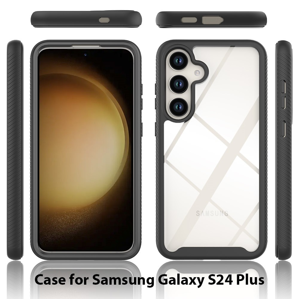 Samsung Galaxy S24 Plus Stødsikkert mobilcover med beskyttelsesramme Sort