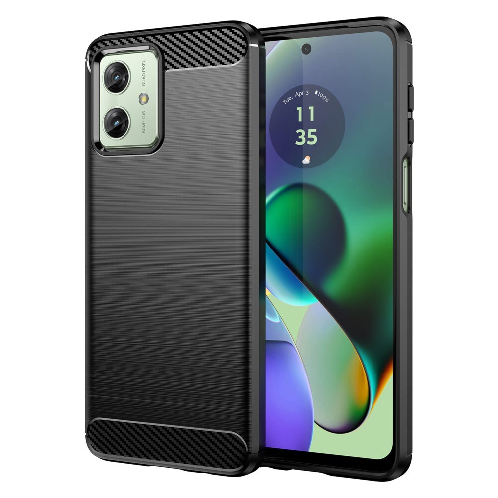 Motorola Moto G54 TPU-cover Brushed, Sort