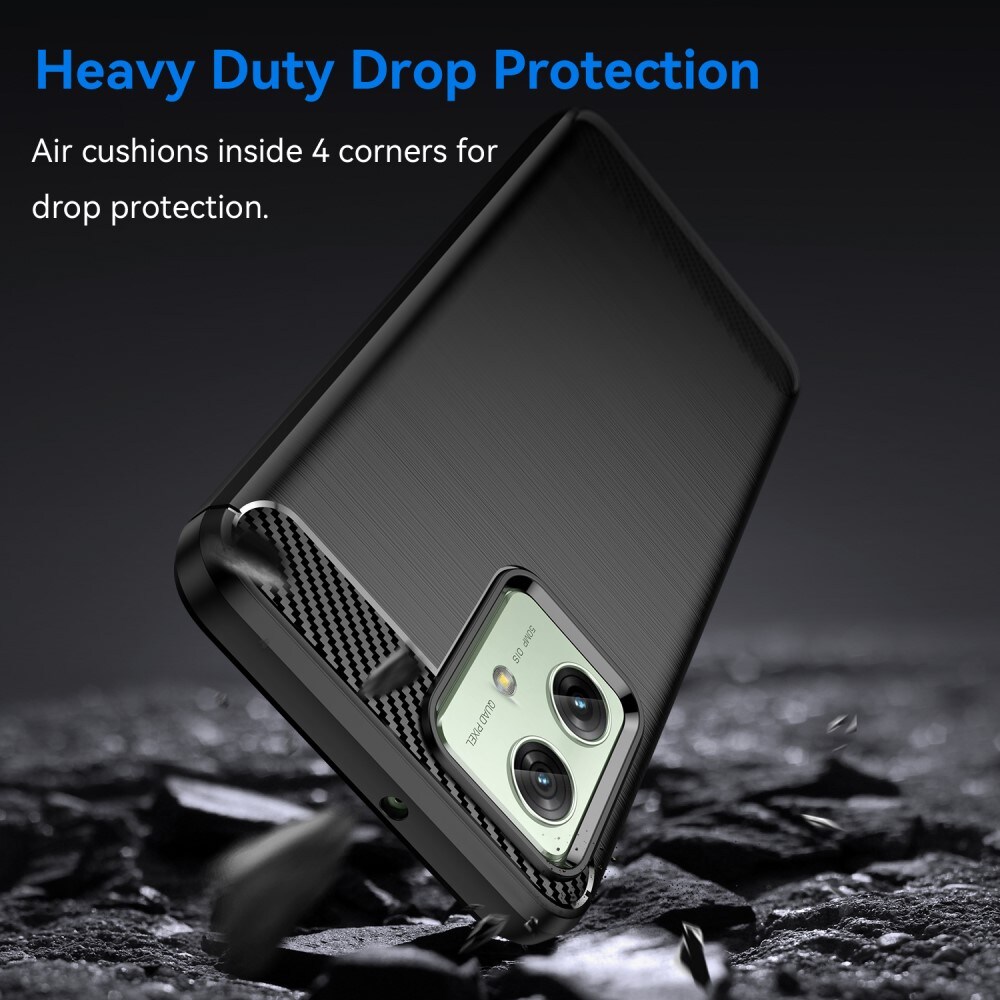 Motorola Moto G54 TPU-cover Brushed, Sort