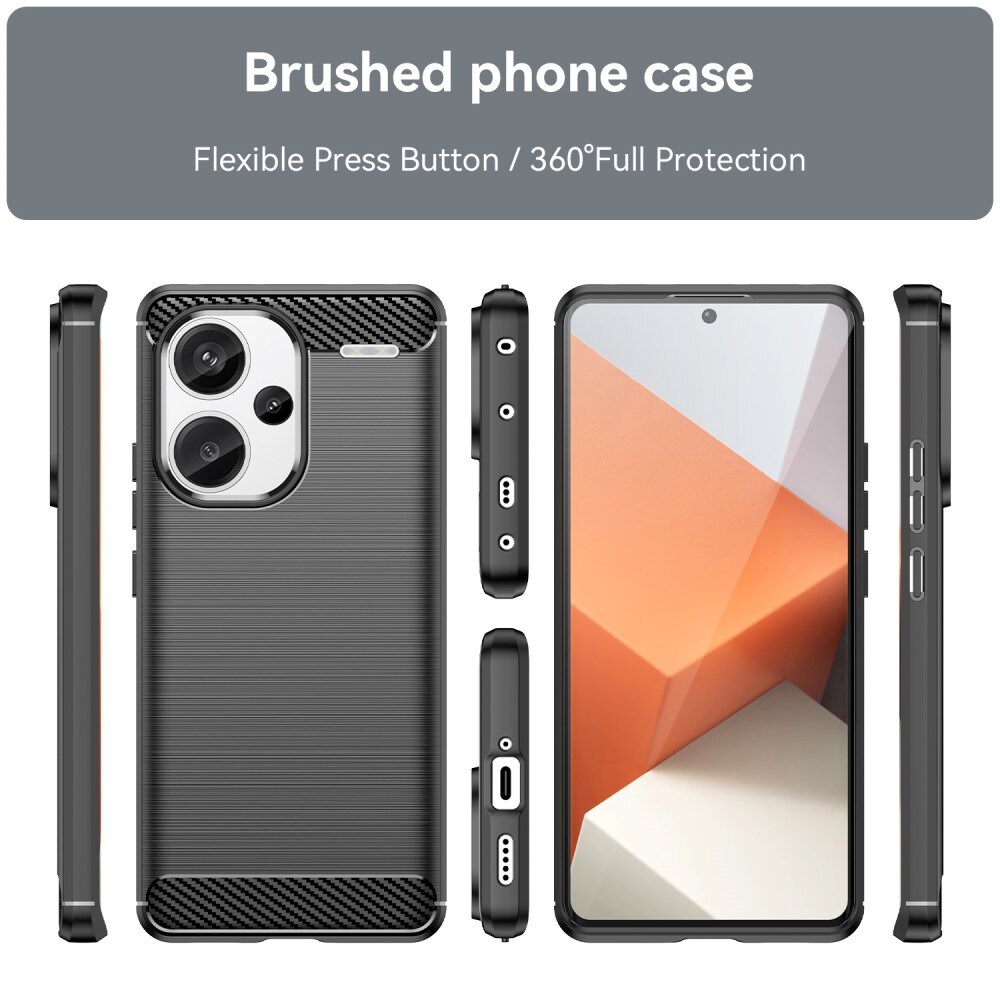 Xiaomi Redmi Note 13 Pro Plus TPU-cover Brushed, Sort