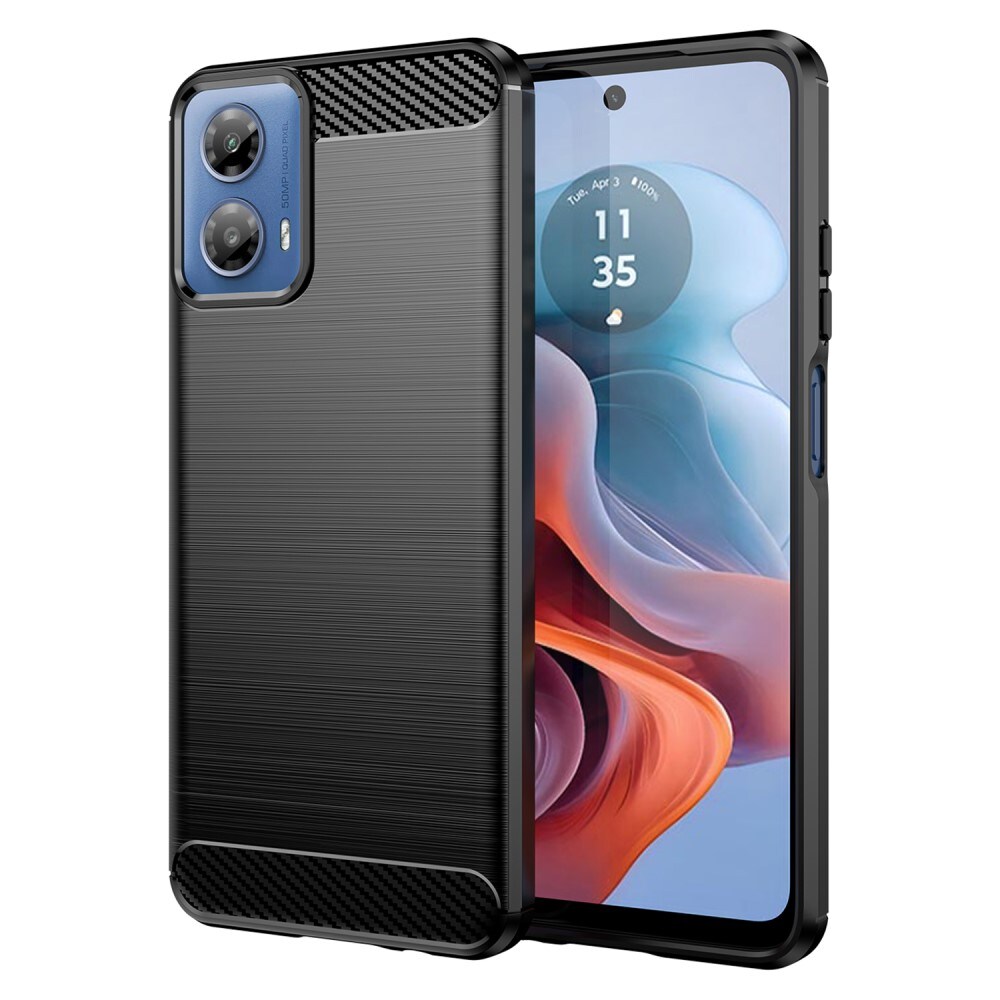Motorola Moto G34 TPU-cover Brushed, Sort