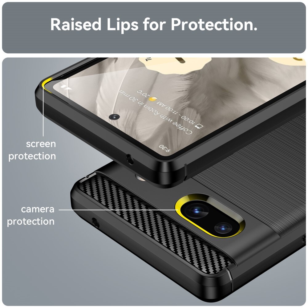 Google Pixel 7a TPU-cover Brushed, Sort