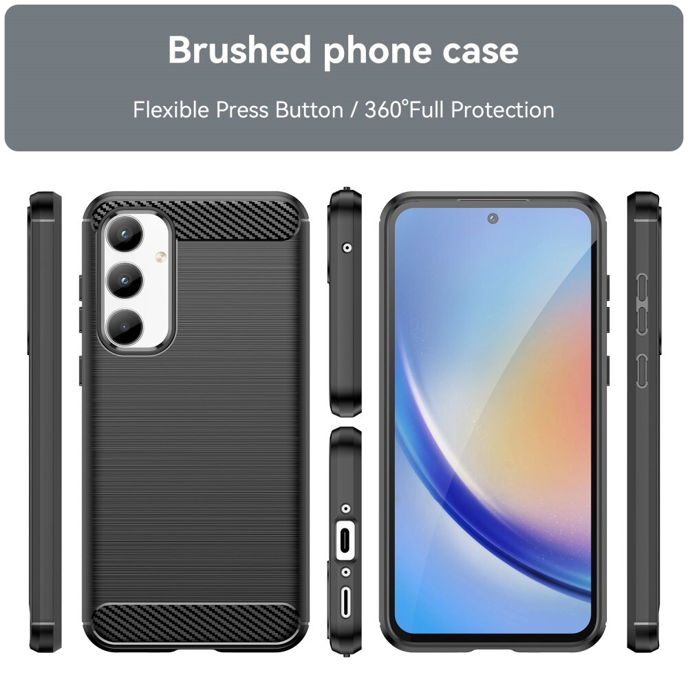 Samsung Galaxy A35 TPU-cover Brushed, Sort