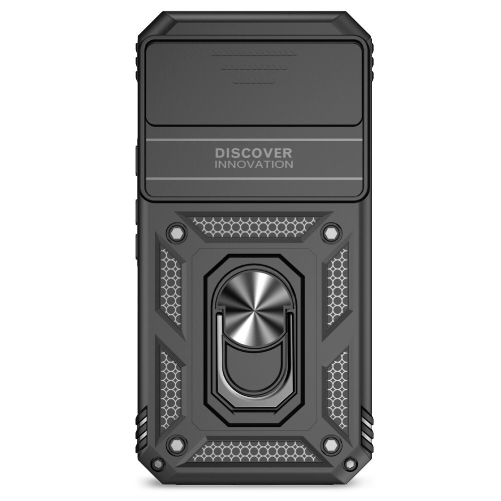 Google Pixel 8a Cover med kamerabeskyttelse & fingerring, Sort