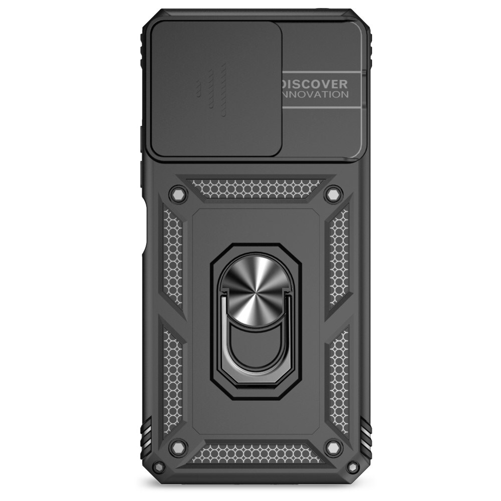 Xiaomi Redmi 13C Cover med kamerabeskyttelse & fingerring, Sort