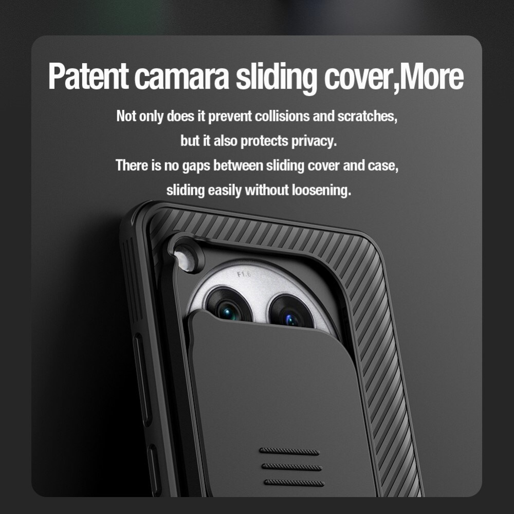  OnePlus 12 Cover med kamerabeskyttelse - CamShield, Sort