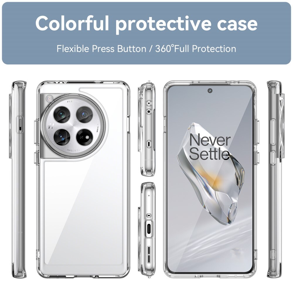  OnePlus 12 Crystal Hybrid-cover, Gennemsigtig
