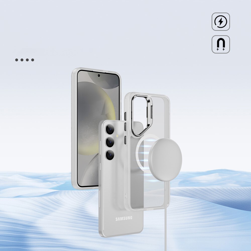 Samsung Galaxy S24 Ultra Hybridcover med MagSafe og kickstand, Gennemsigtig