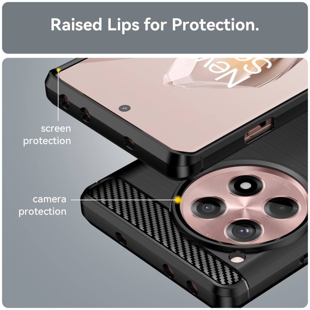  OnePlus 12R TPU-cover Brushed, Sort