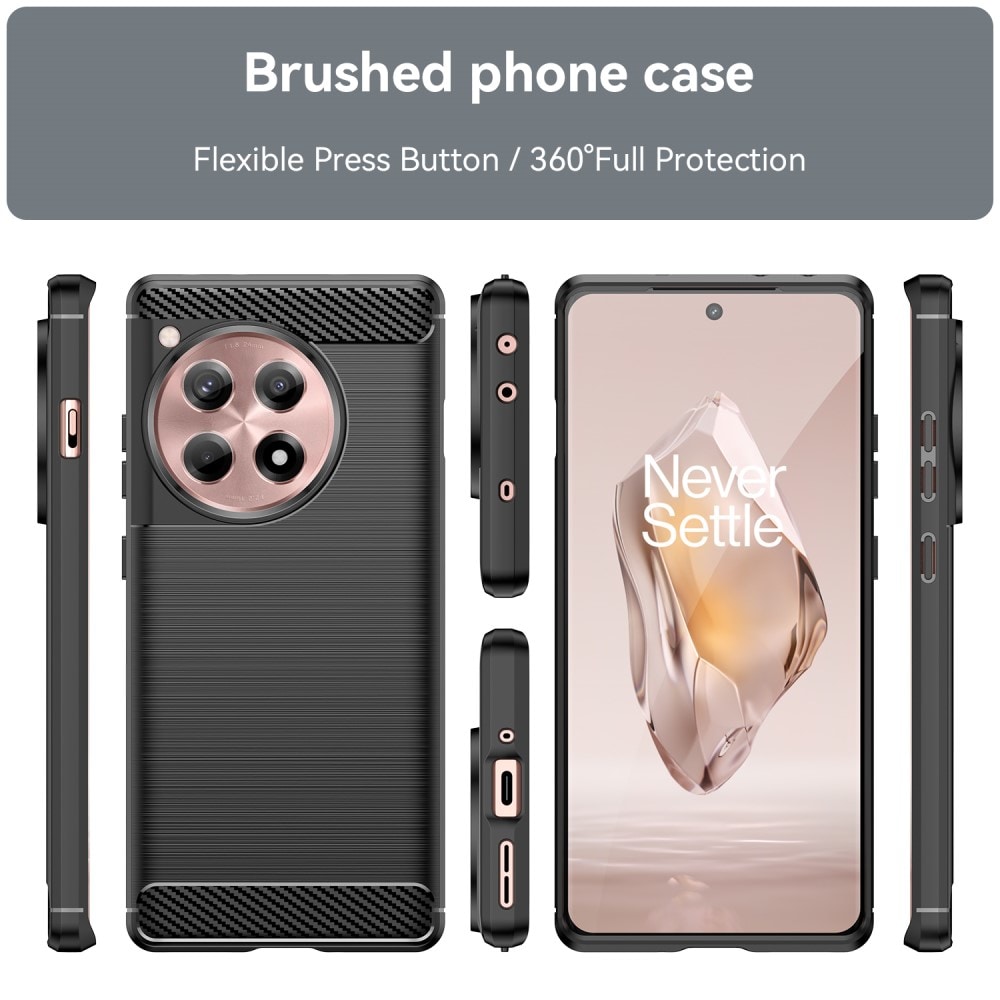  OnePlus 12R TPU-cover Brushed, Sort