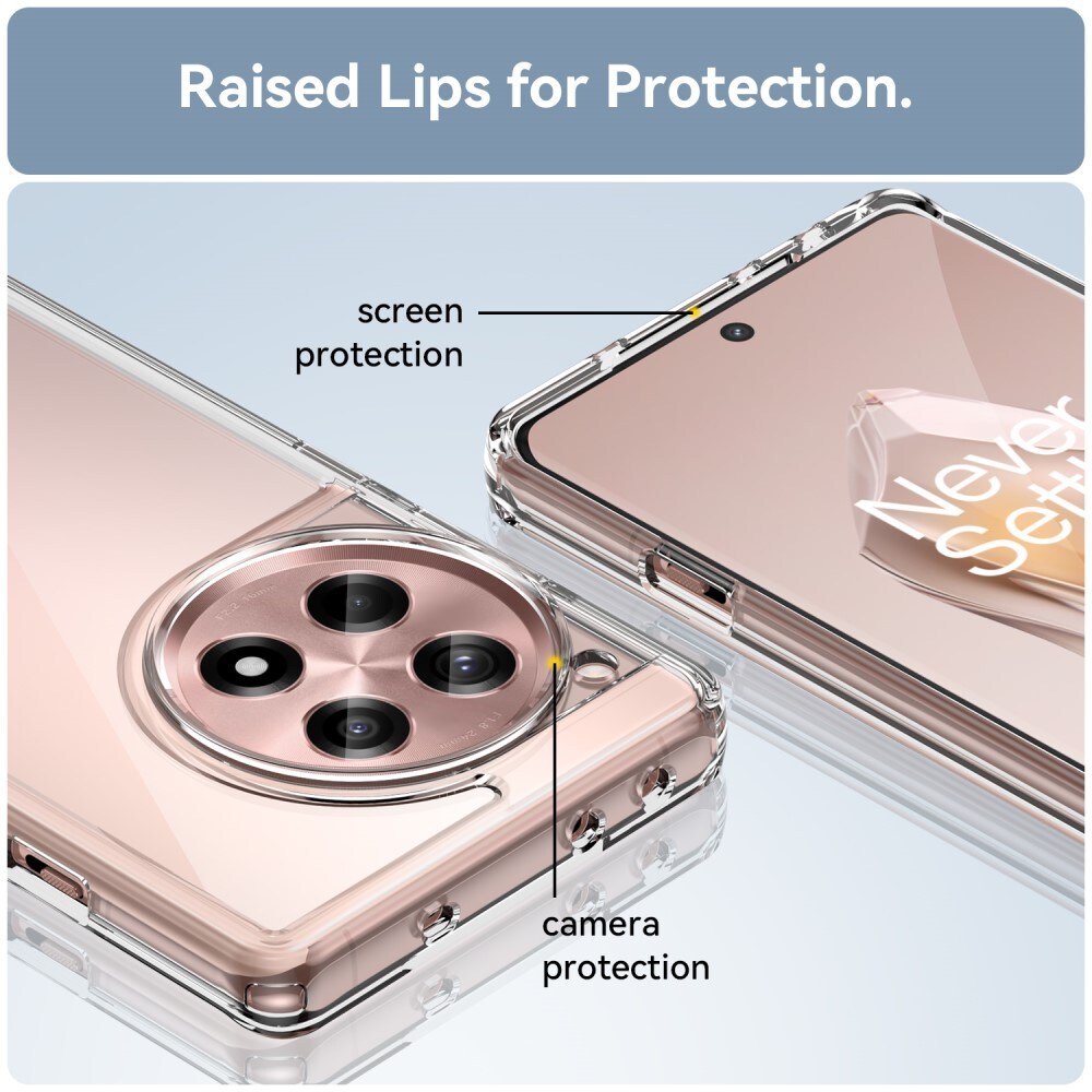  OnePlus 12R Crystal Hybrid-cover, Gennemsigtig