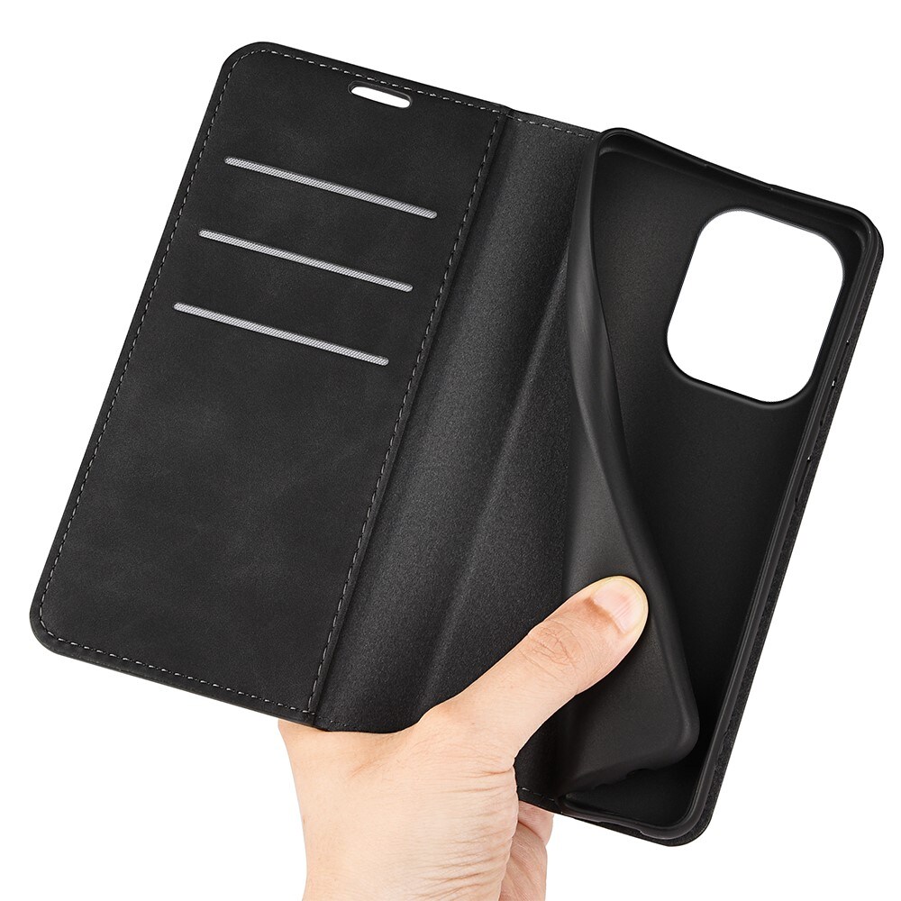 Xiaomi Redmi Note 13 4G Slankt etui med kortholder, Sort