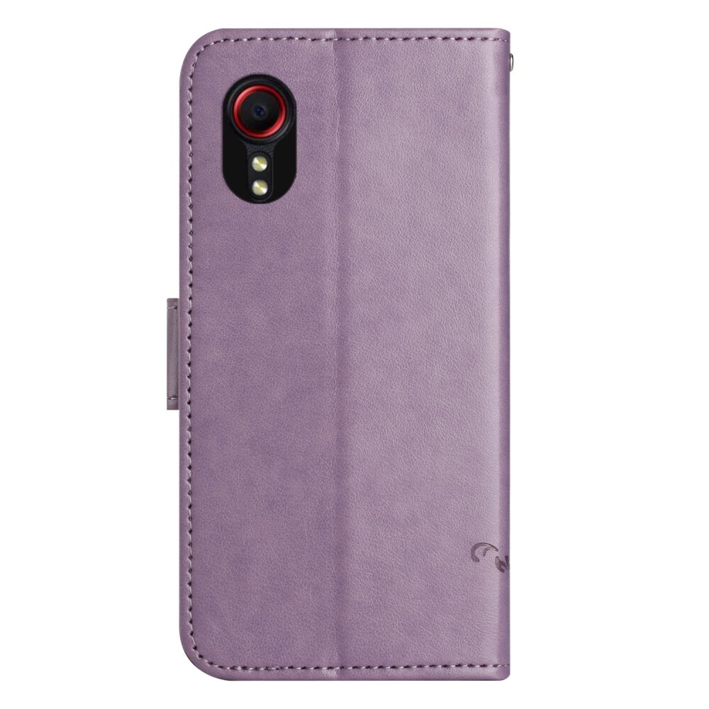 Samsung Galaxy Xcover 7 Mobiletui med sommerfugle, Lilla