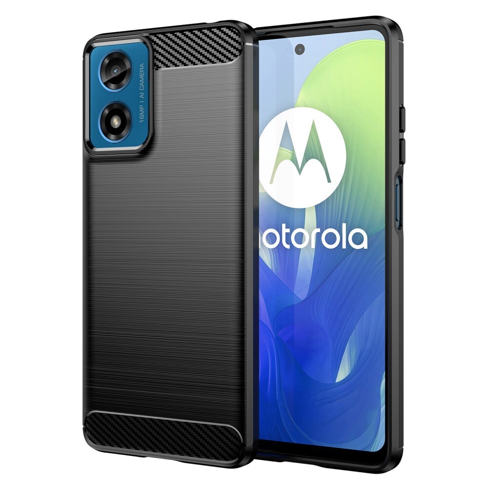 Motorola Moto G24 TPU-cover Brushed, Sort