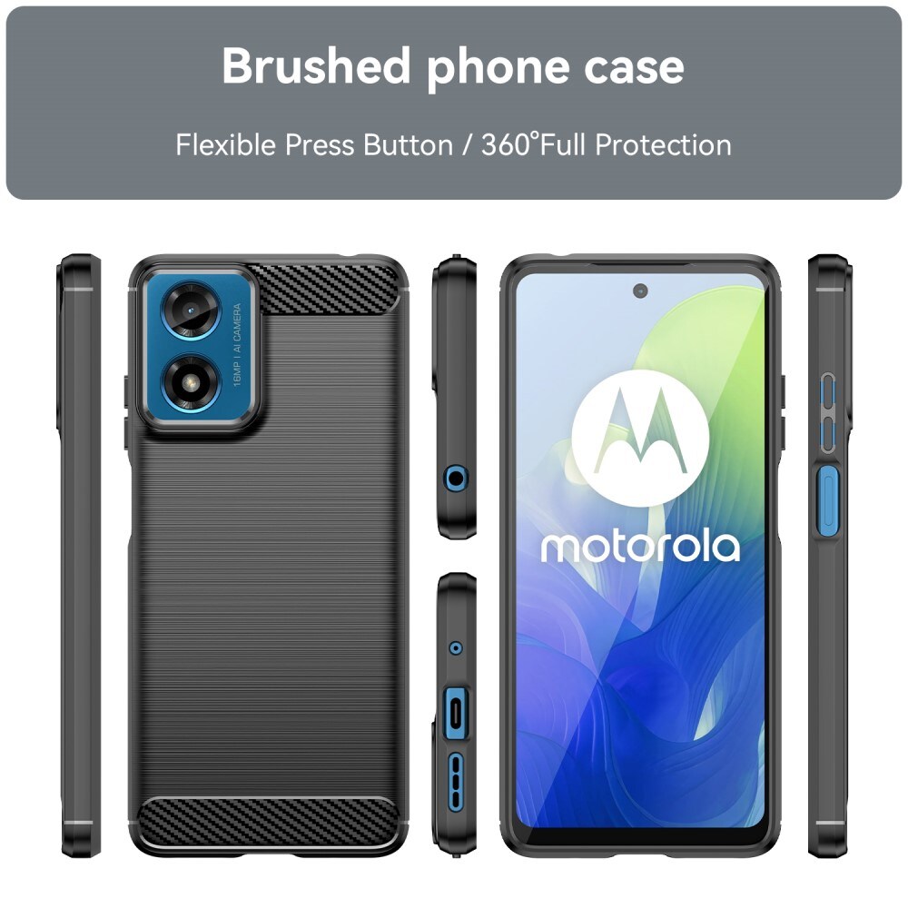 Motorola Moto G24 TPU-cover Brushed, Sort