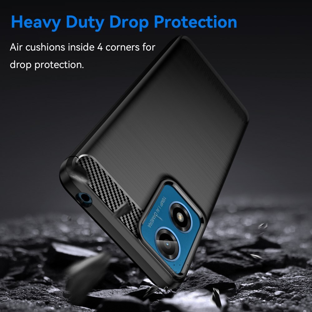 Motorola Moto G24 TPU-cover Brushed, Sort