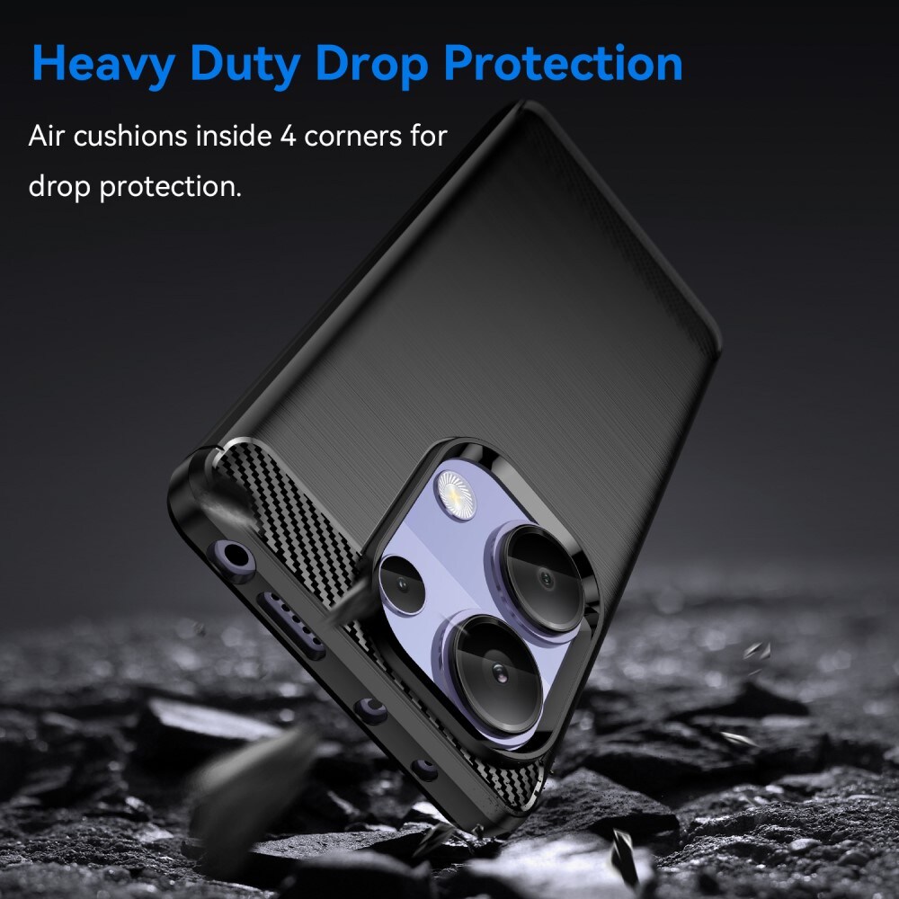 Xiaomi Redmi Note 13 4G TPU-cover Brushed, Sort